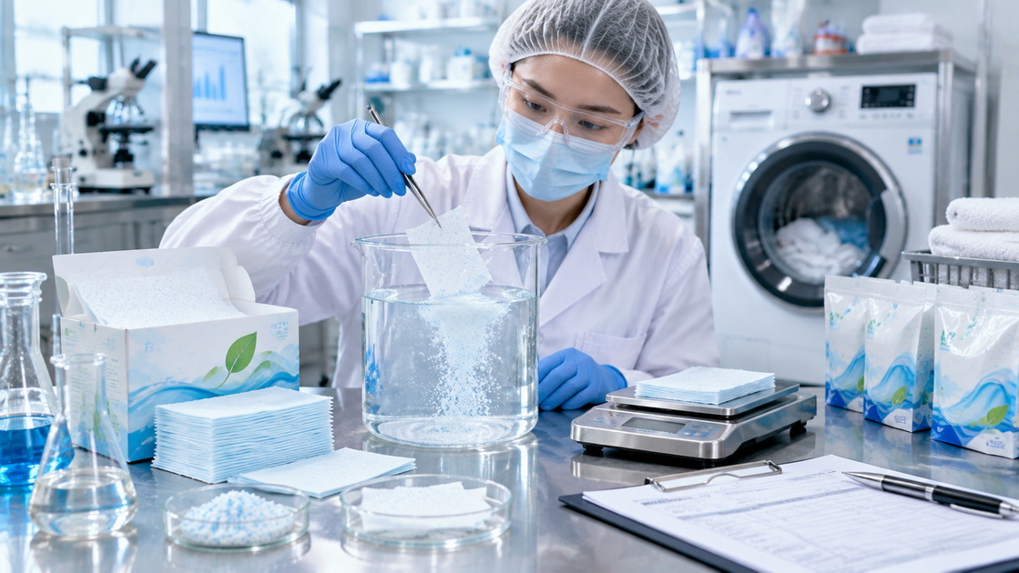 Laundry Detergent Sheets Quality Control Test Laundry Detergent Sheets Quality Control Test