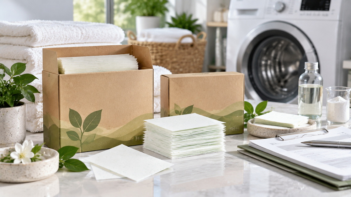 Sustainable Laundry Detergent Sheet Packaging