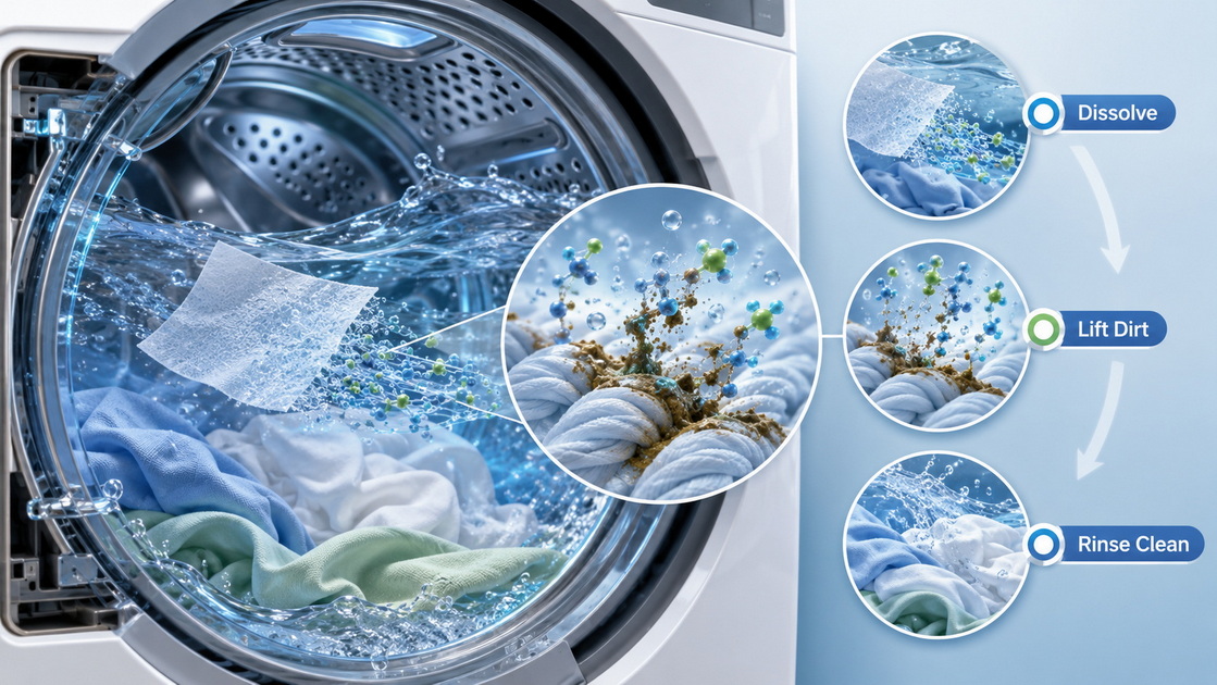How Laundry Detergent Sheets Clean Clothes
